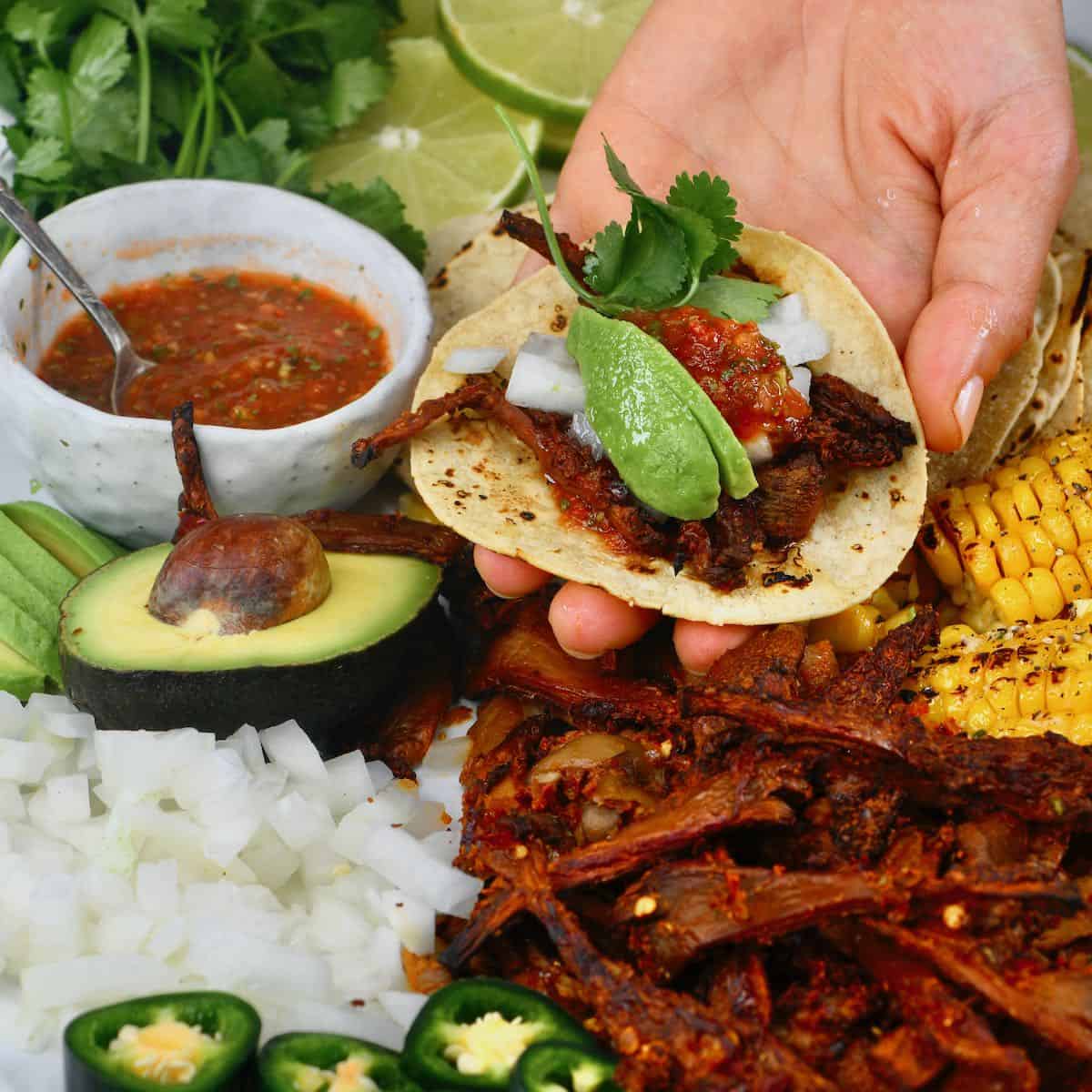 Make Meaty Vegan Birria Tacos with Tender Oyster Mushrooms